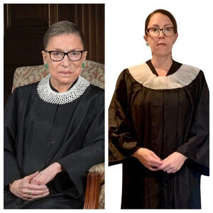 RBG Ruth Bader Ginsburg Handmade Halloween Costume Dissent Collar